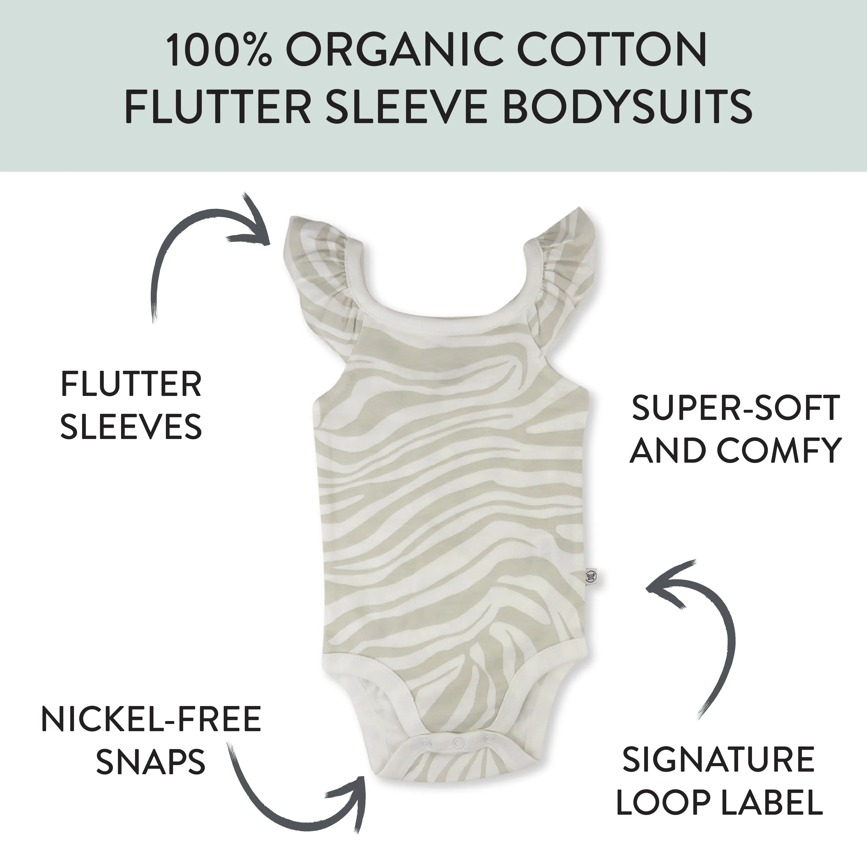 5-Pack Organic Cotton Sleeveless Bodysuits