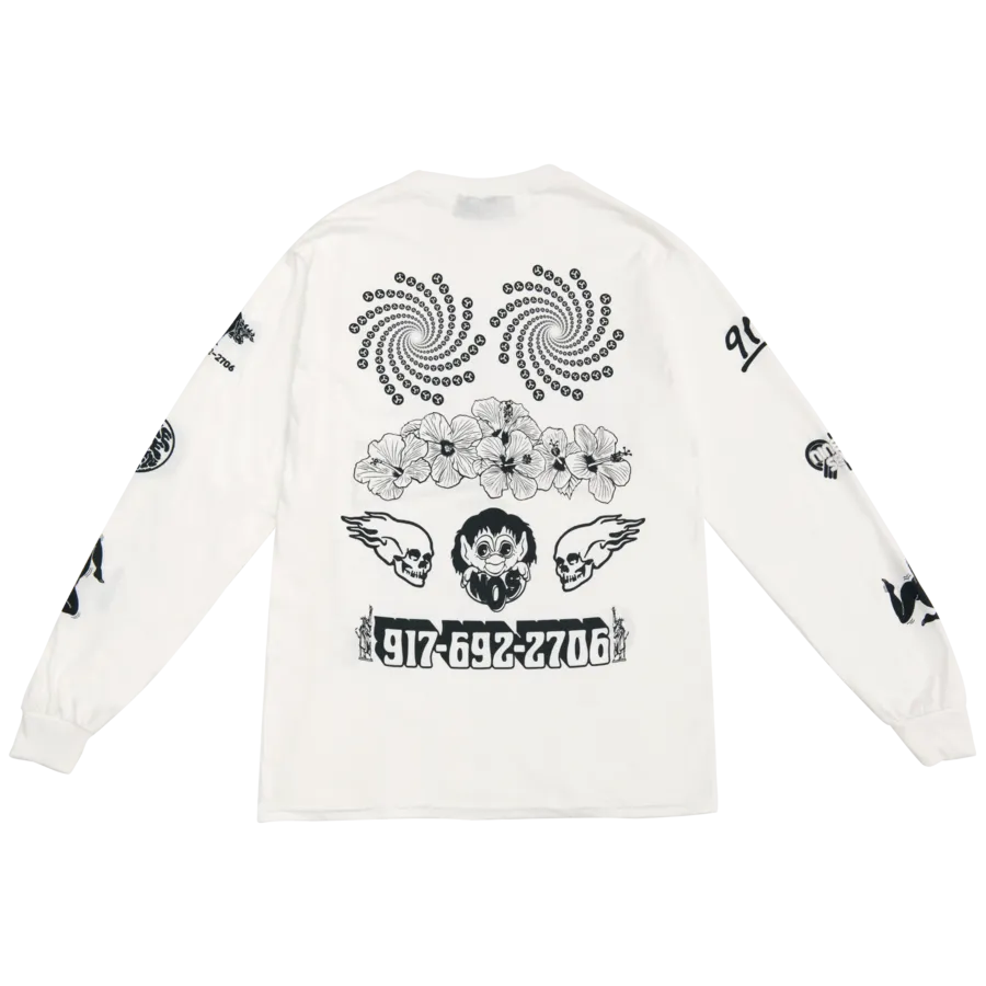 917 Collage L/S Tee - White