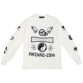 917 Collage L/S Tee - White