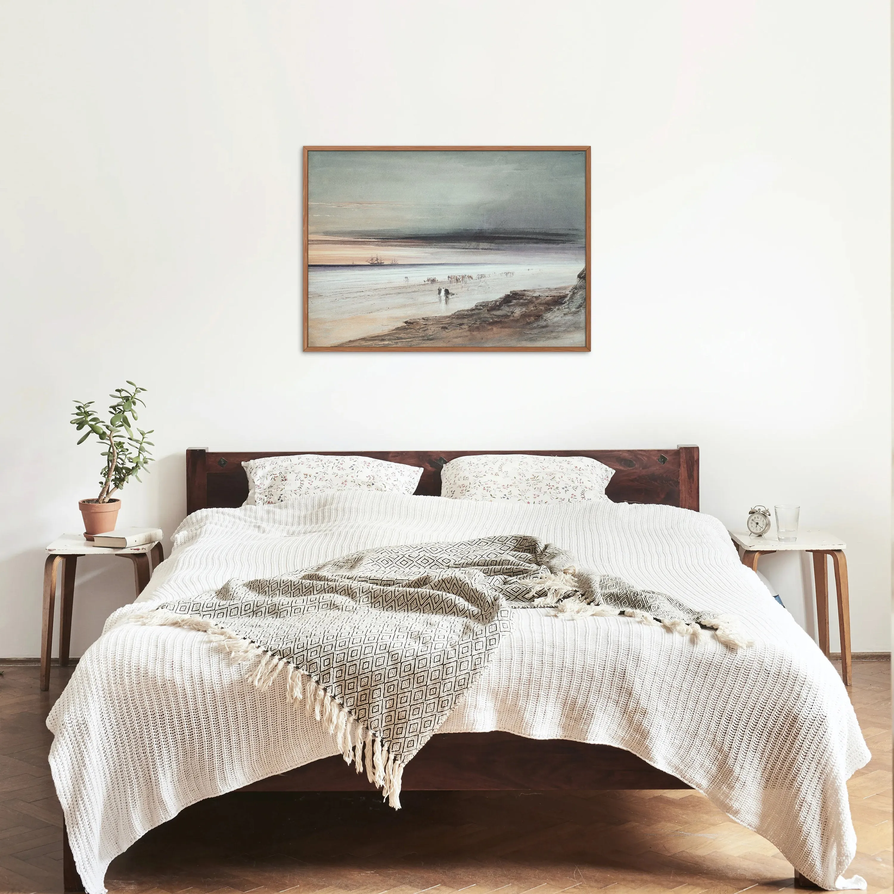 A Dark Beach Vintage Coastal Wall Art