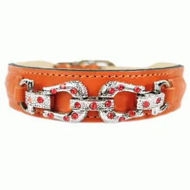 After Eight Dog Collar in Tangerine