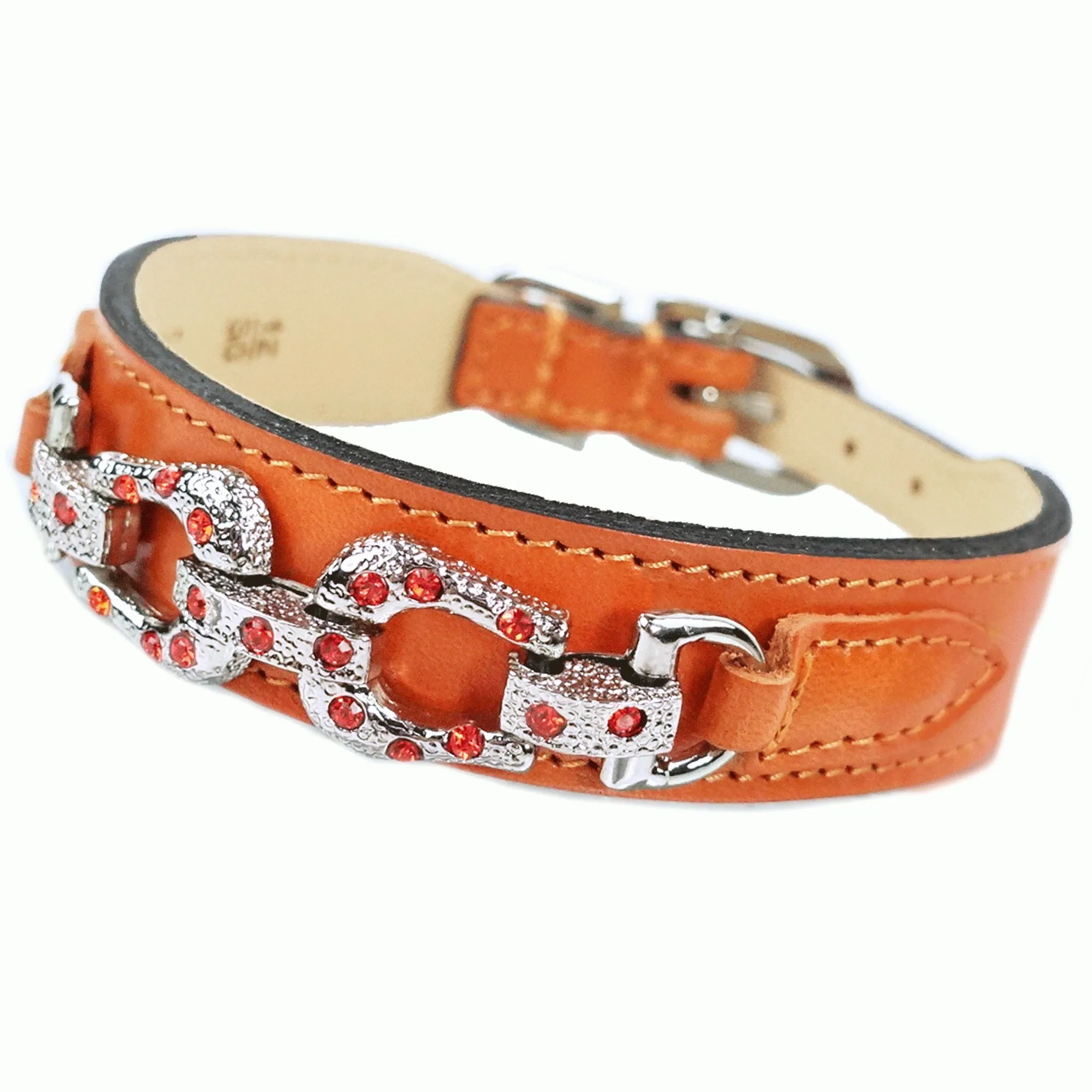 After Eight Dog Collar in Tangerine