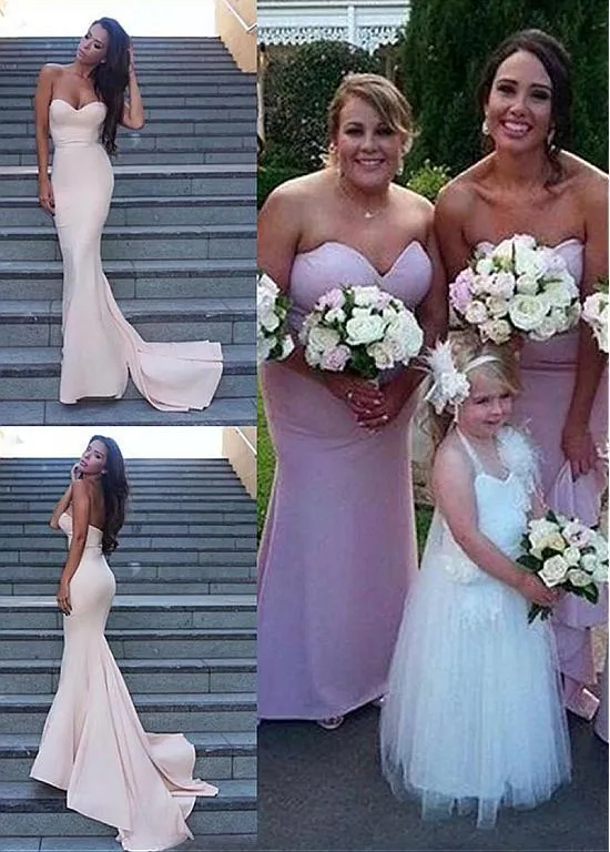 Alluring Chiffon Sweetheart Neckline Mermaid Bridesmaid Dresses BD032