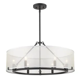 Alyssa 6 Light Chandelier in Matte Black