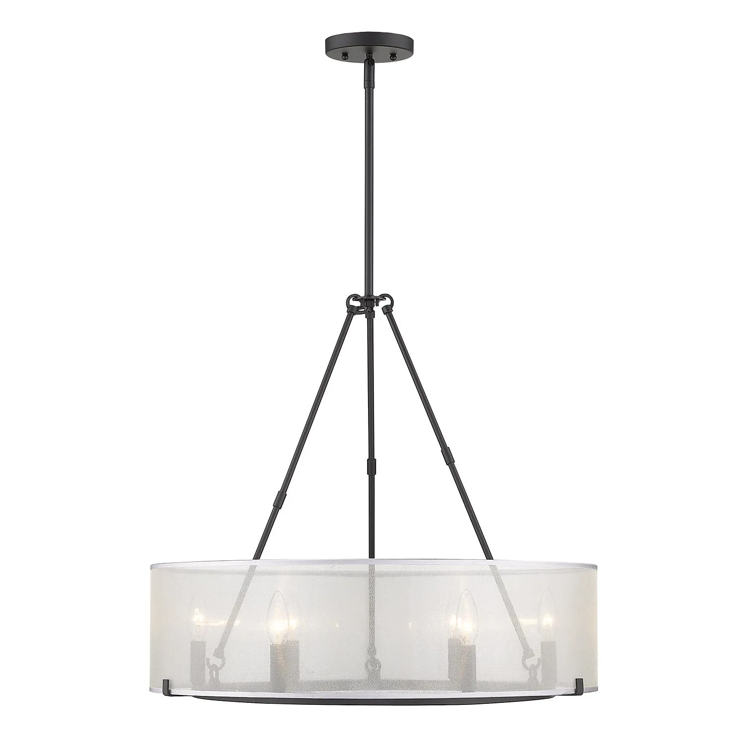 Alyssa 6 Light Chandelier in Matte Black