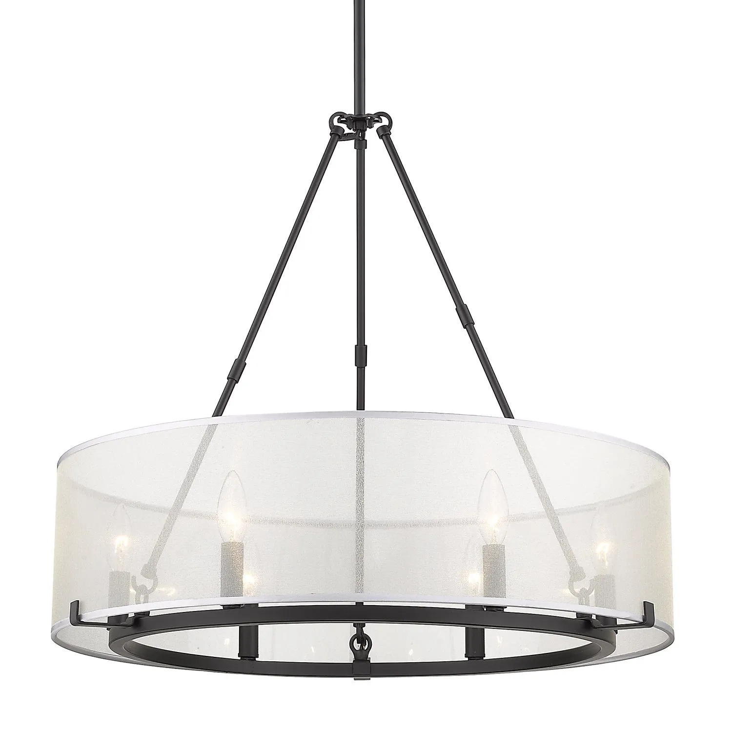 Alyssa 6 Light Chandelier in Matte Black