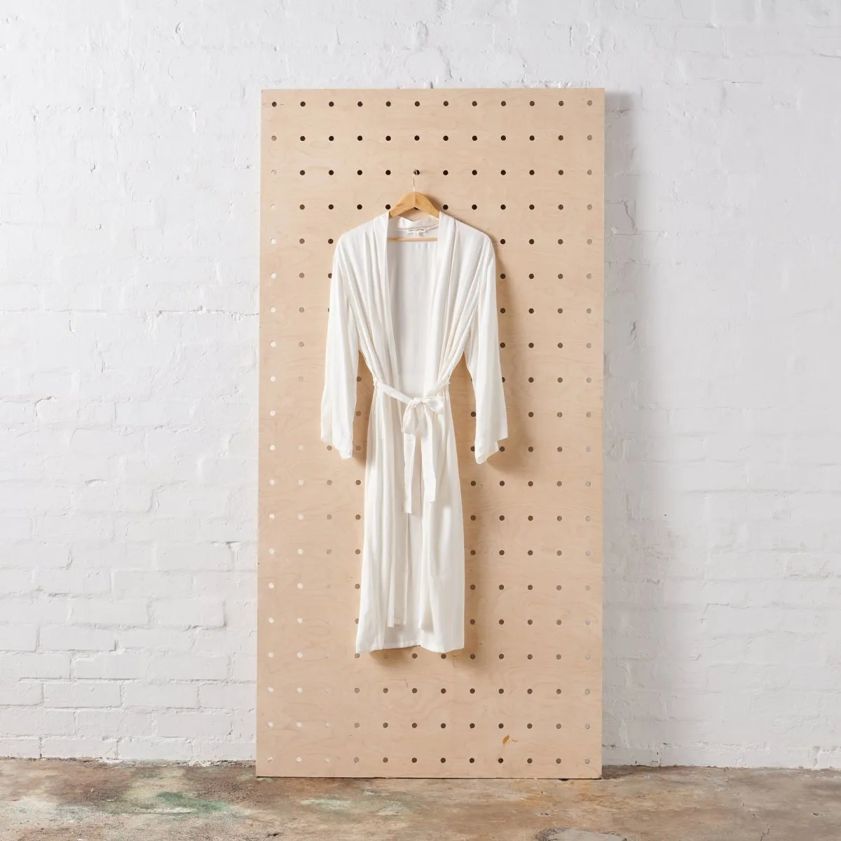 Bamboo Robe in White - Long Length