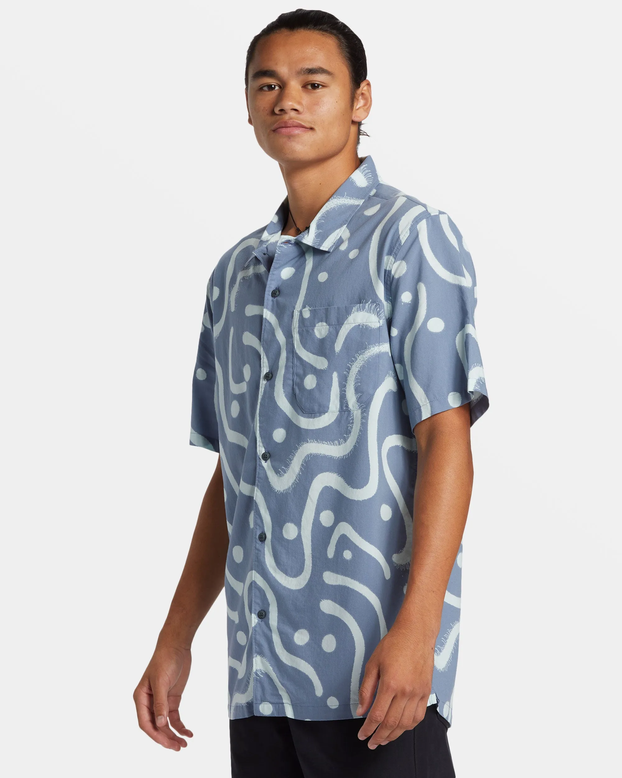 Beach Club Casual Short Sleeve Woven Shirt - Flint Stone Beach Club Casual