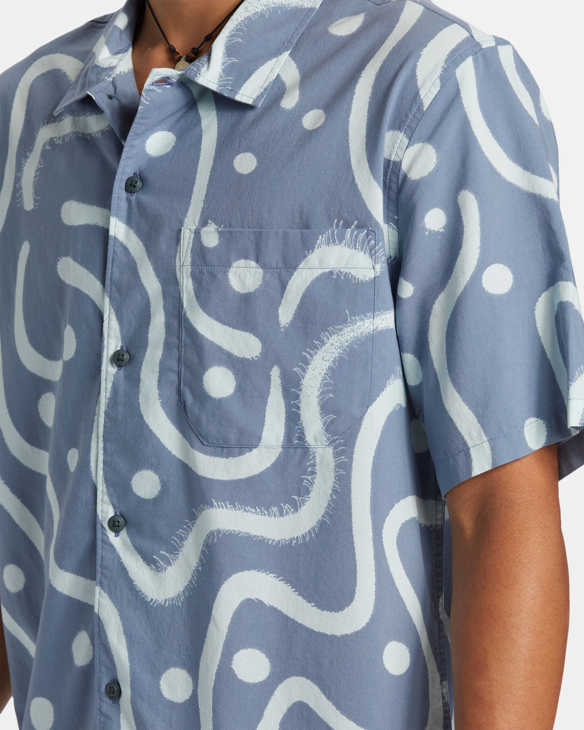 Beach Club Casual Short Sleeve Woven Shirt - Flint Stone Beach Club Casual