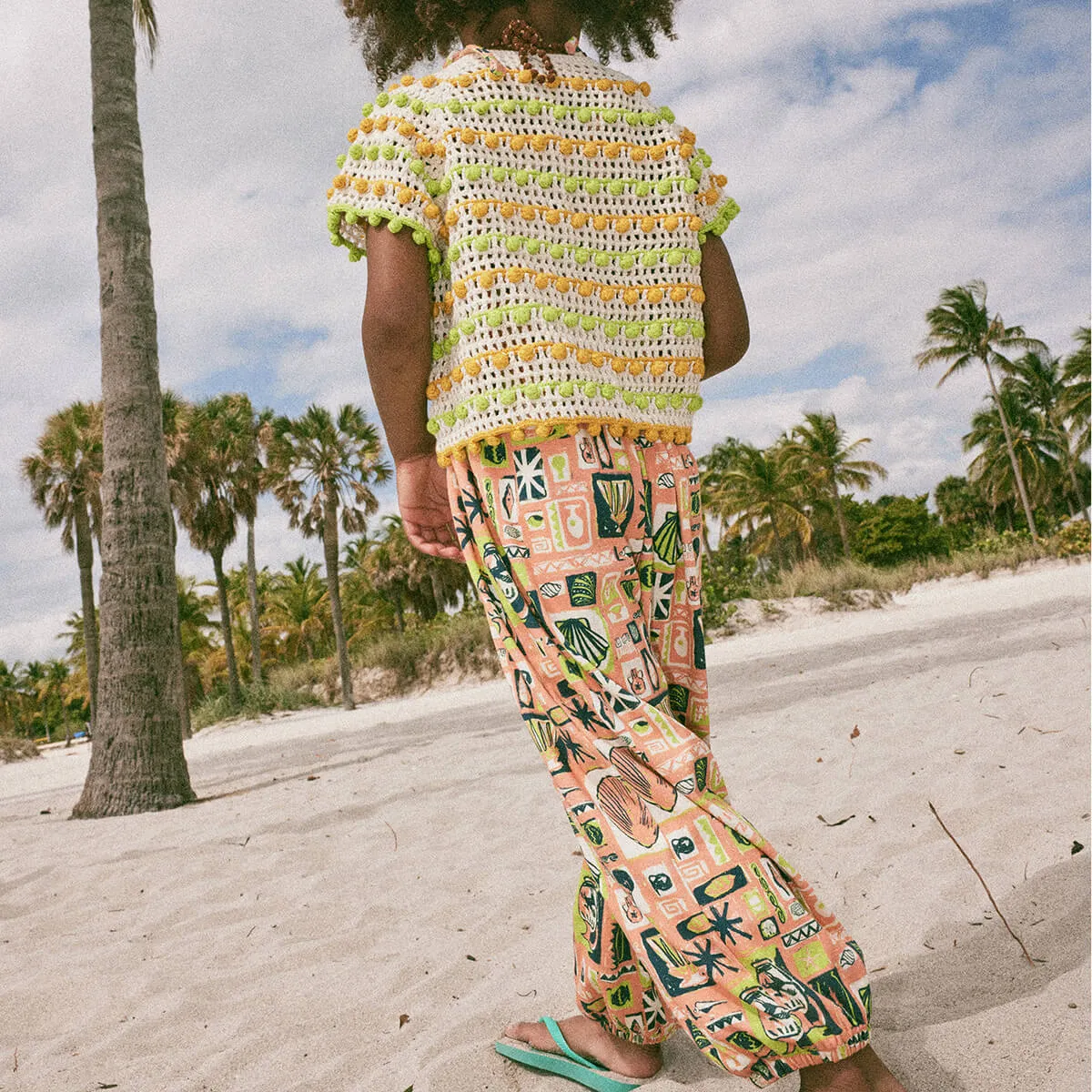 Beach Pant in Flamingo Collection by Misha & Puff