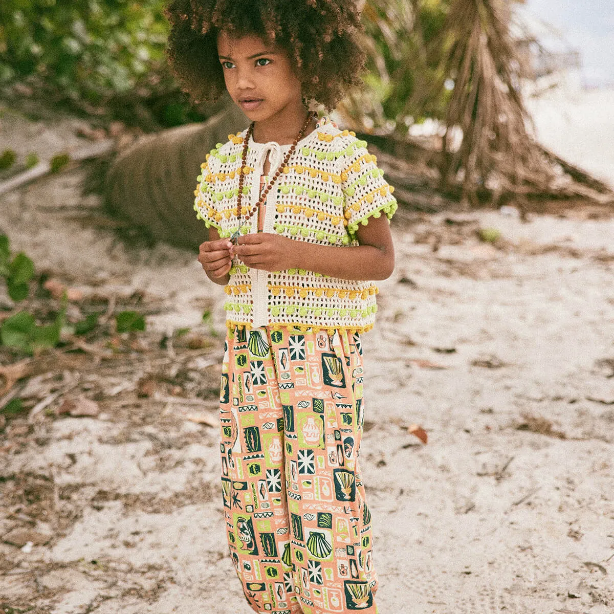 Beach Pant in Flamingo Collection by Misha & Puff