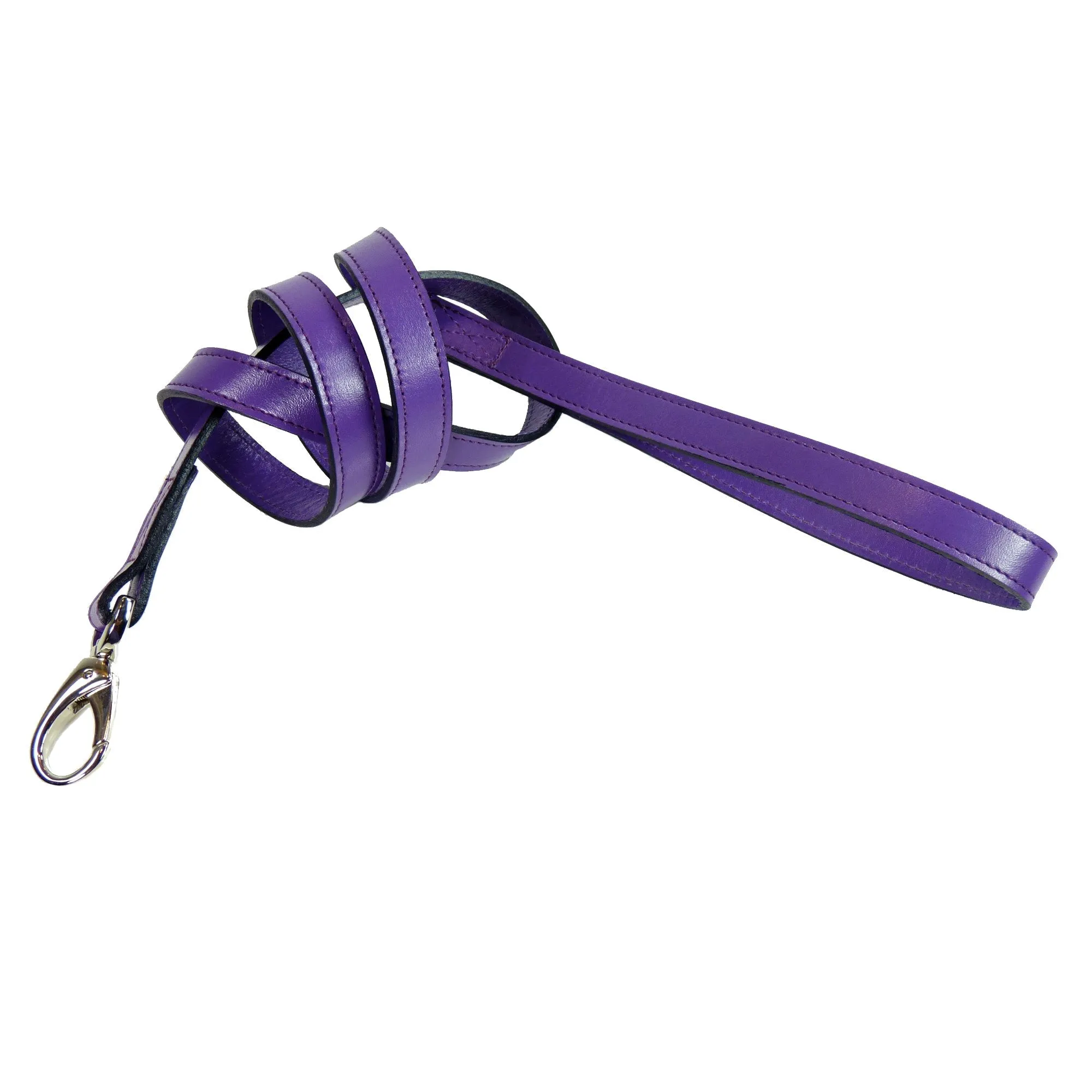 Belmont Dog Leash in Lavender & Nickel