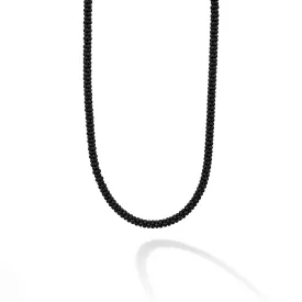 Black Caviar Matte Black Ceramic Beaded Necklace