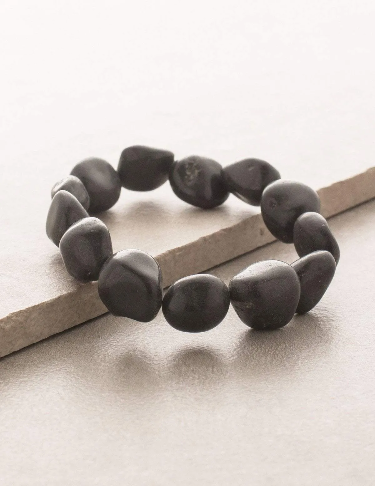 Black Tourmaline Beaded Bracelet