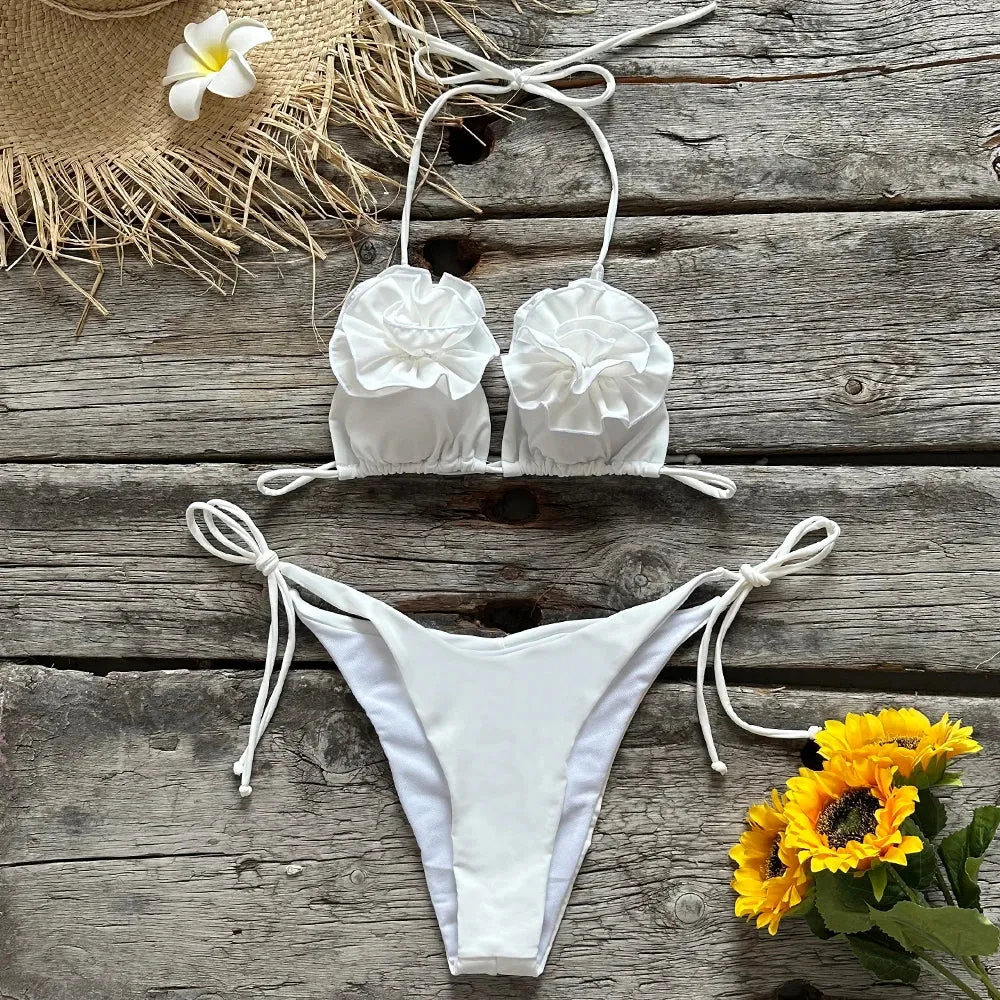 Blooming Paradise Brazilian 3D Floral Bikini