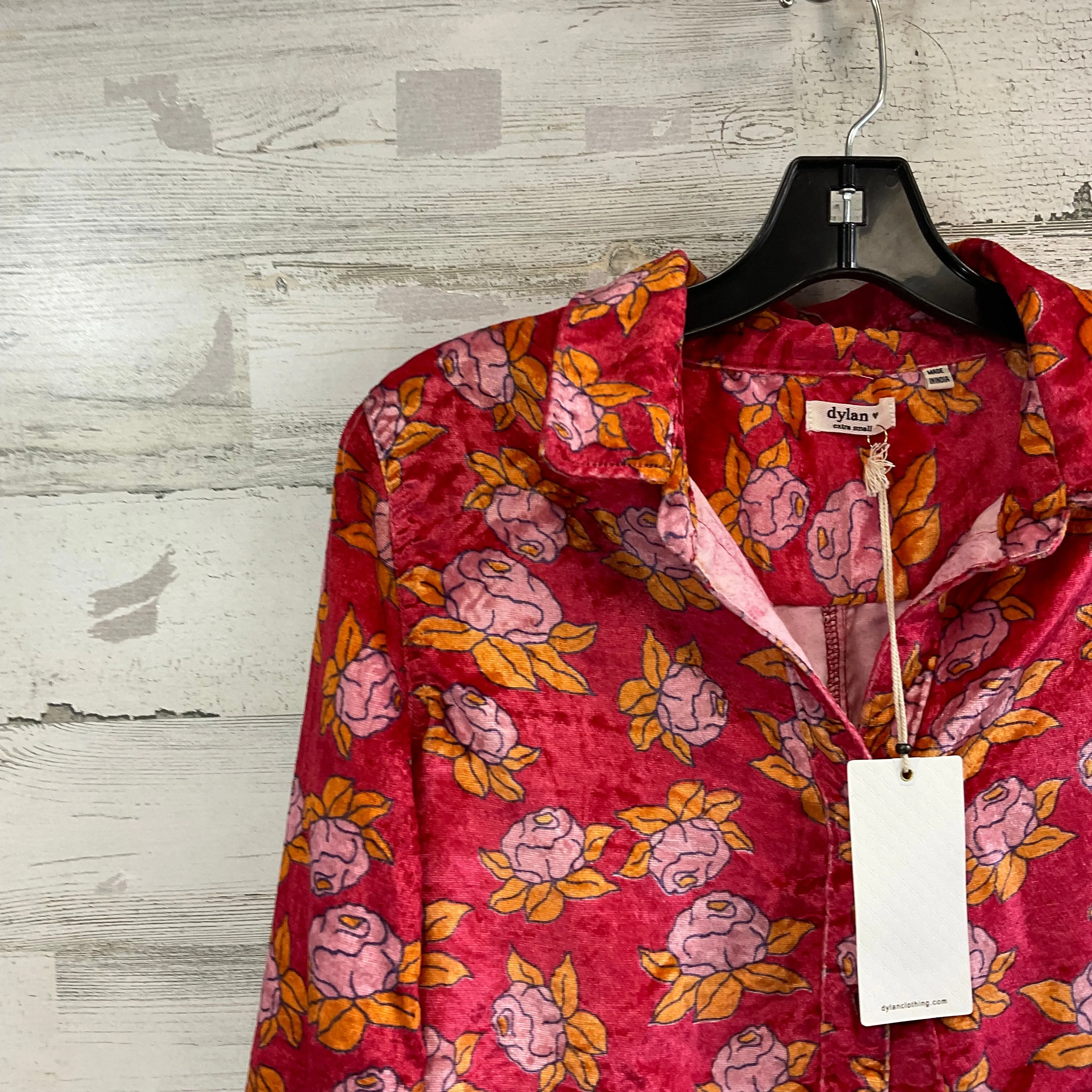 Blouse Long Sleeve By Dylan In Red, Size: Xs