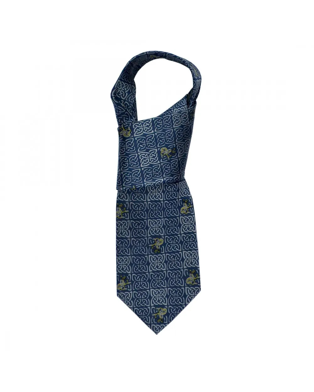 Blue/Navy Book of Kells Dog Silk Tie