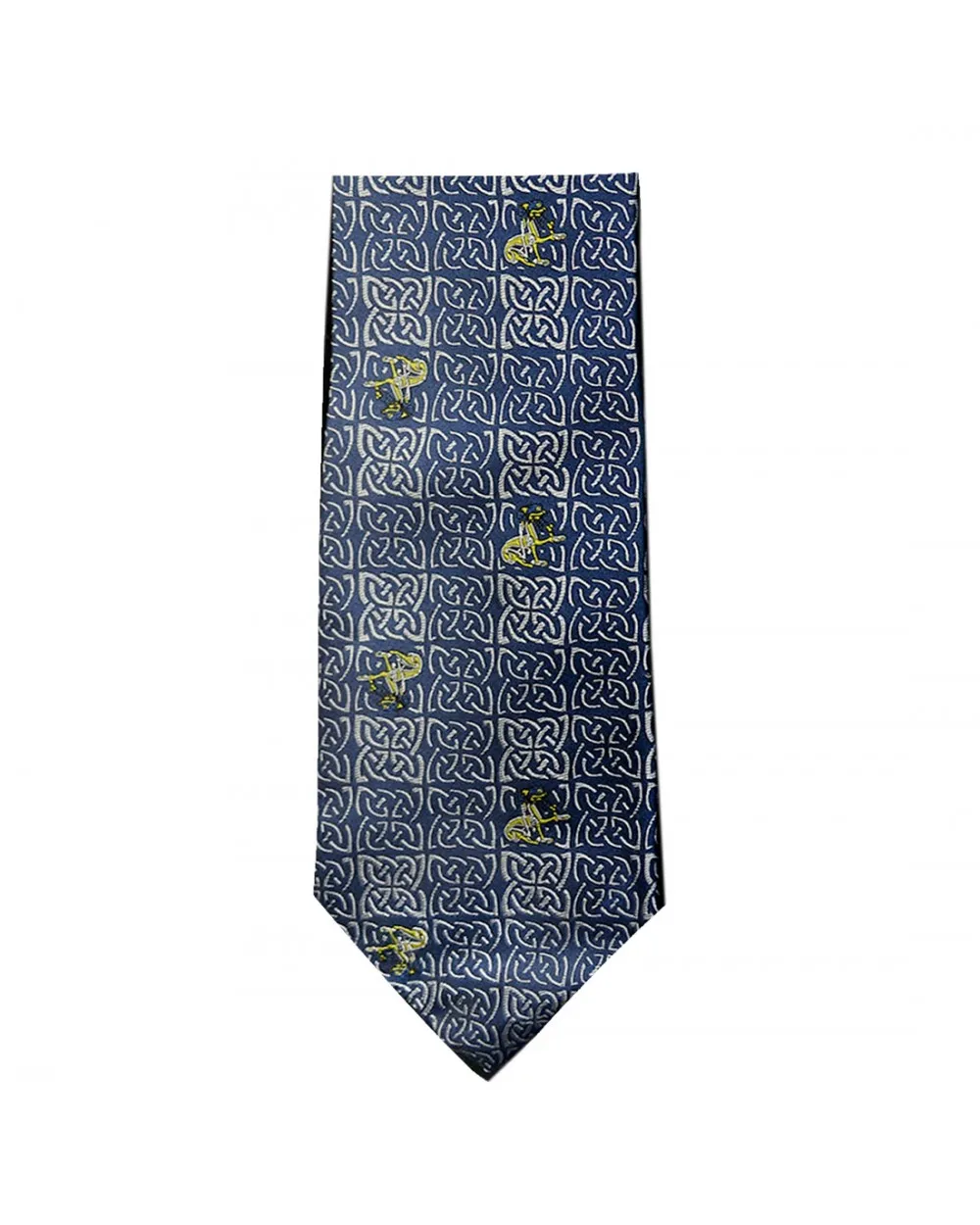 Blue/Navy Book of Kells Dog Silk Tie