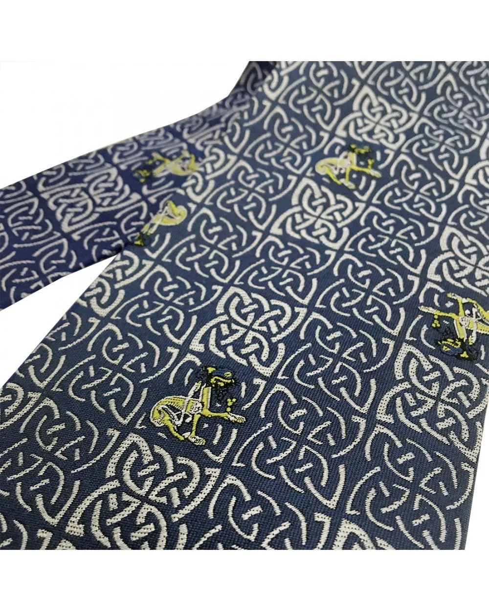 Blue/Navy Book of Kells Dog Silk Tie