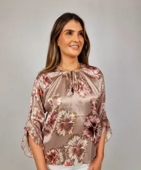 Charlotte Sparre Lively Taupe Frill Cuff Blouse