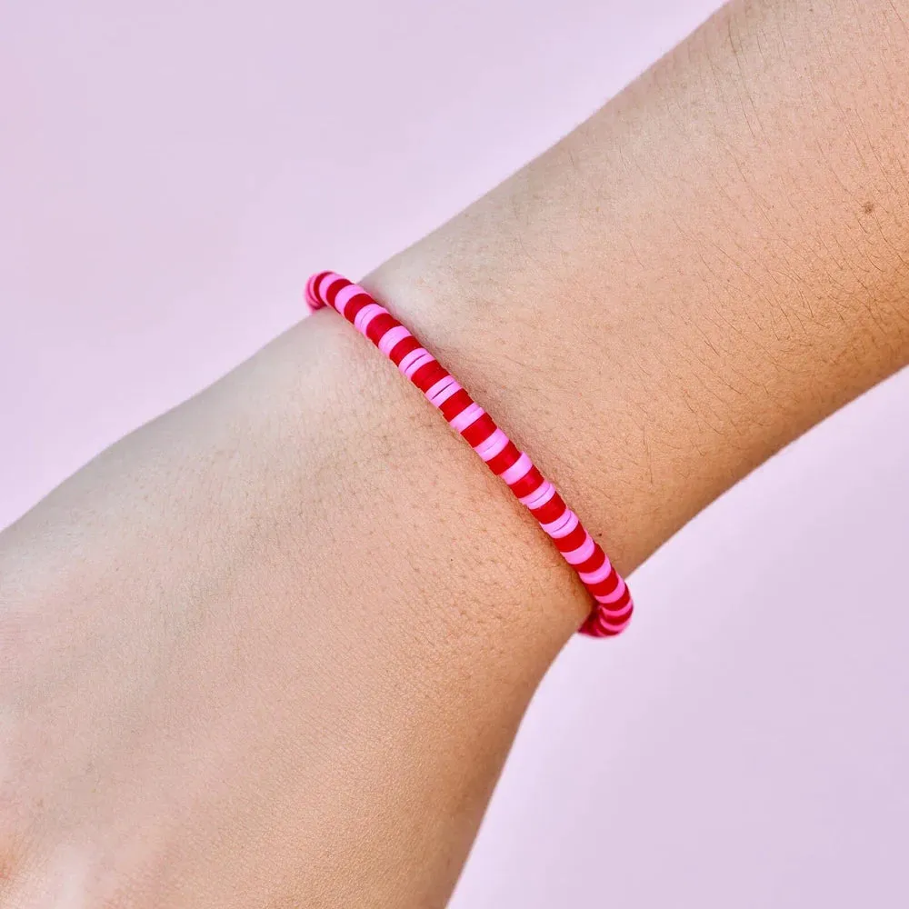 Cherry Pie Seascape Vinyl Disc Stretch Bracelet