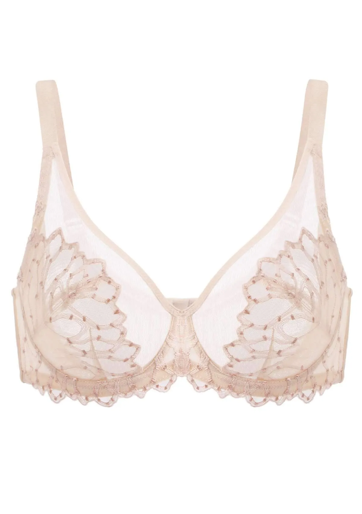 Chrysanthemum Delicate Unlined Lace Bra