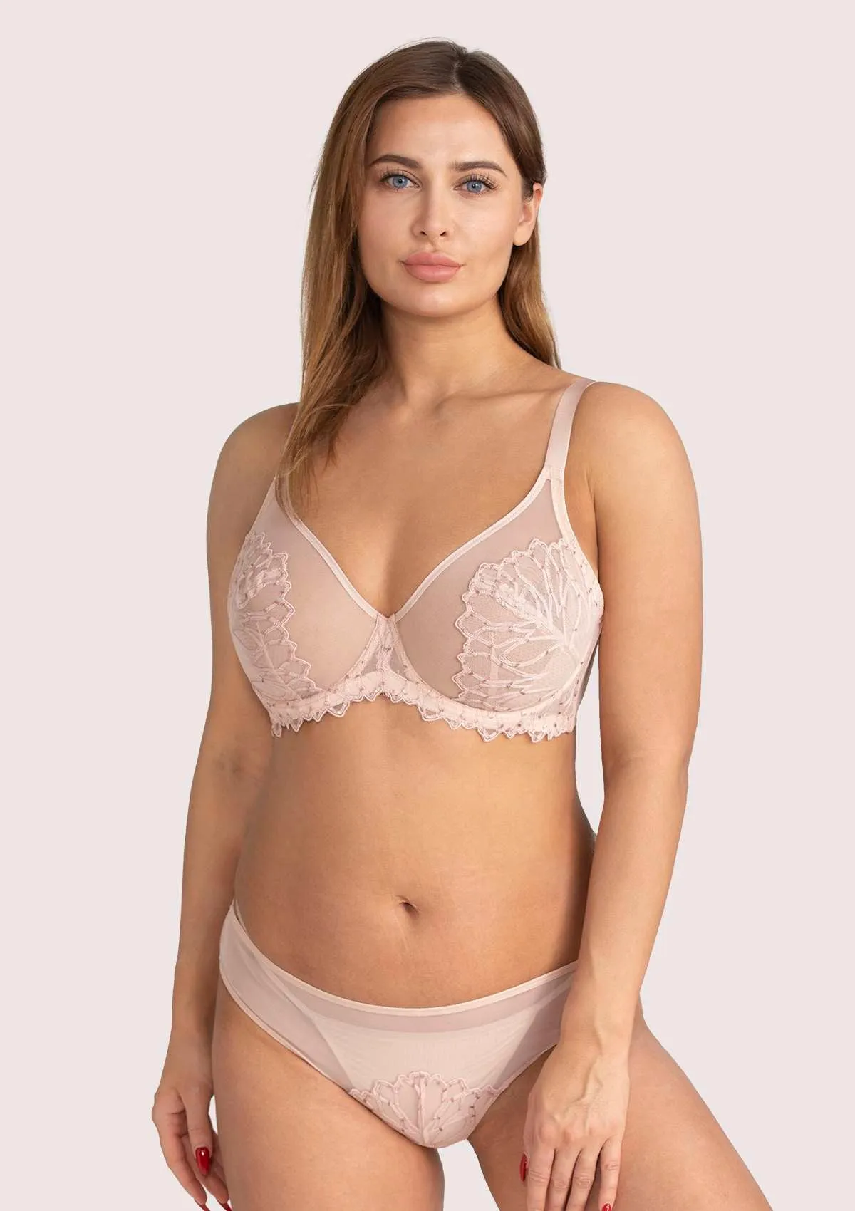 Chrysanthemum Delicate Unlined Lace Bra