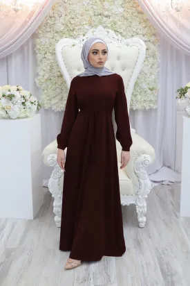 Deluxe Soft Essential Abaya- Mahogany