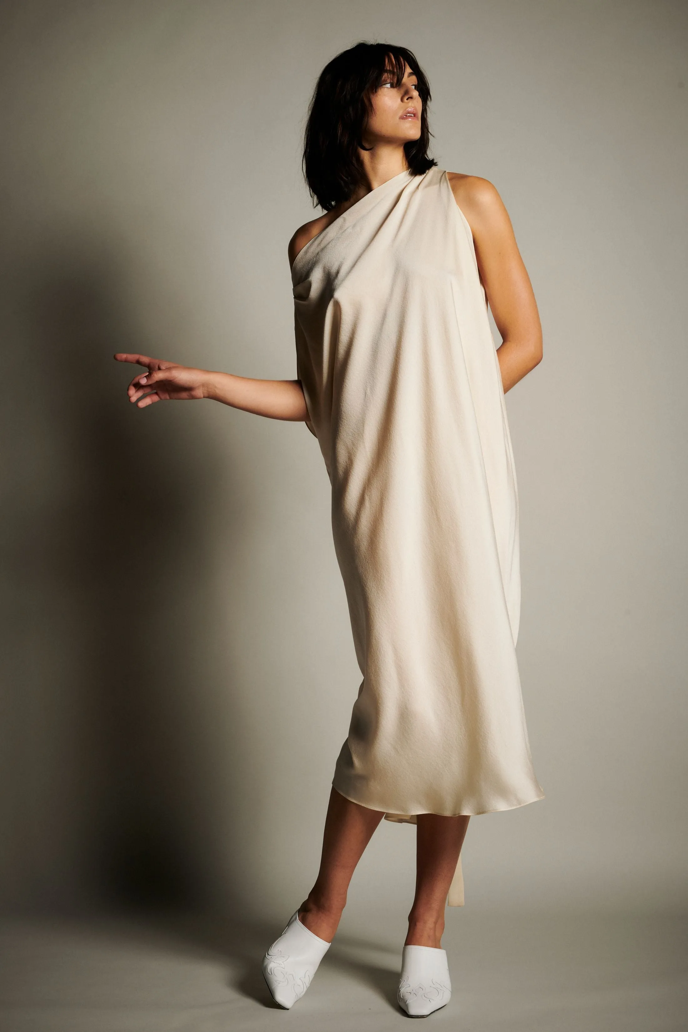 Double Wing Dress - Limestone