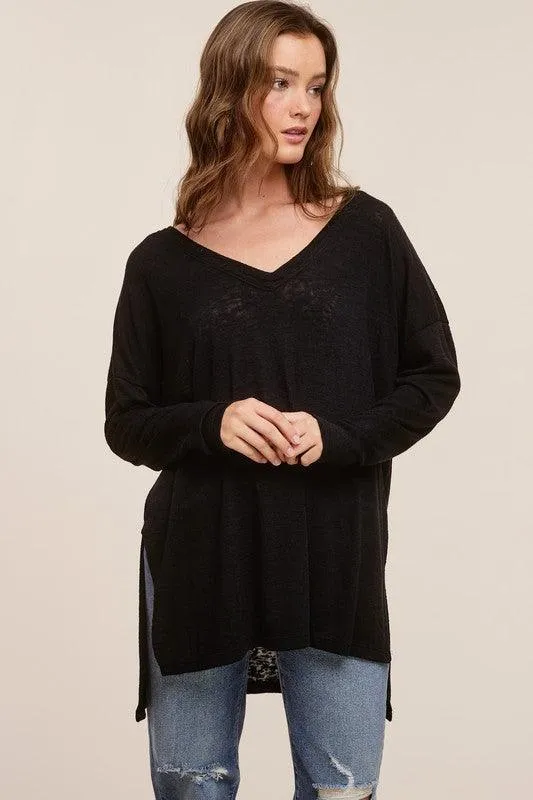 Elizabeth Slub V-Neck Top FINAL SALE