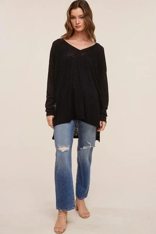 Elizabeth Slub V-Neck Top FINAL SALE