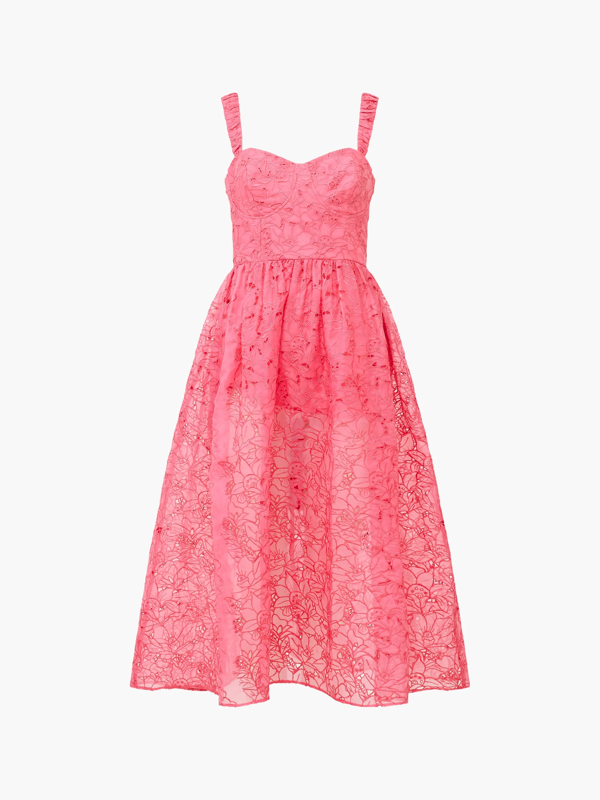 Embroidered Lace Strappy Dress