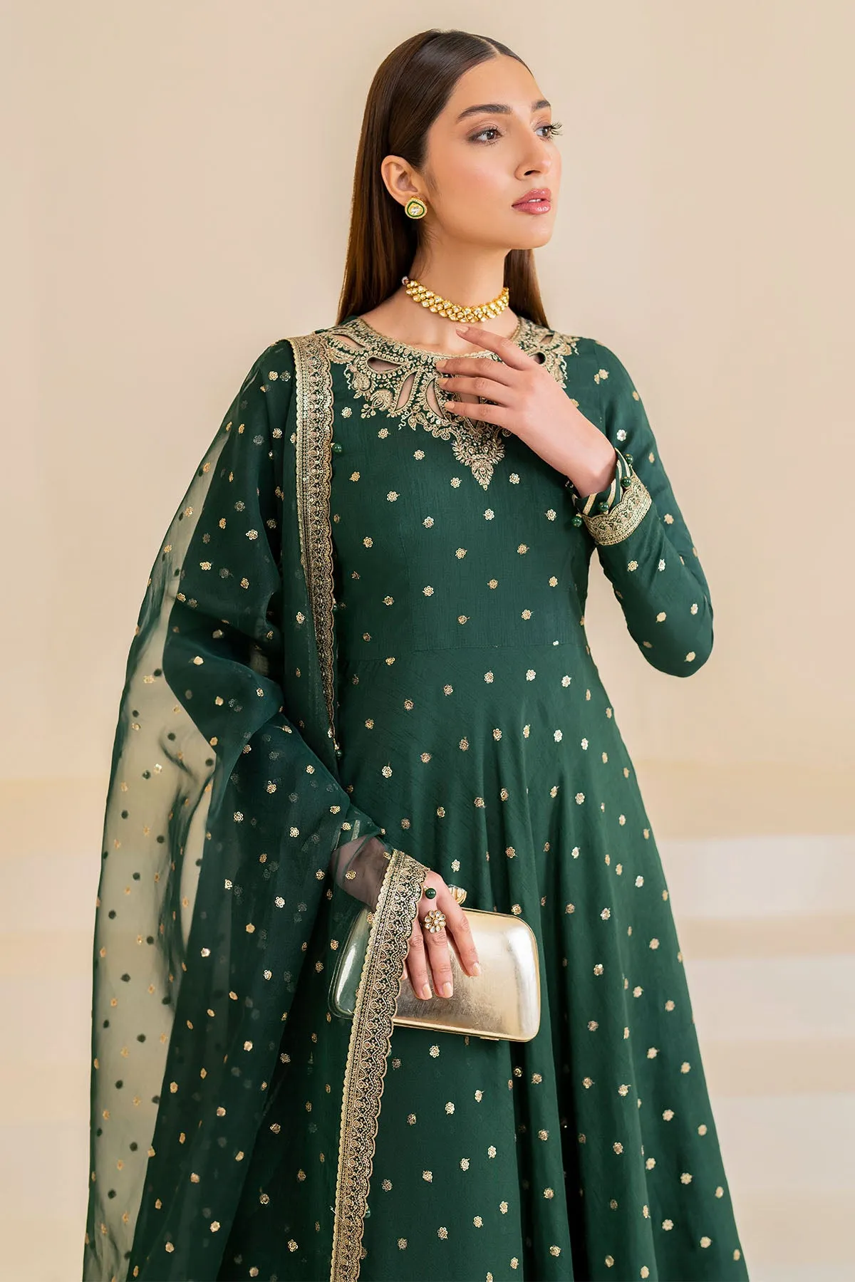 EMBROIDERED Raw Silk UR-7021