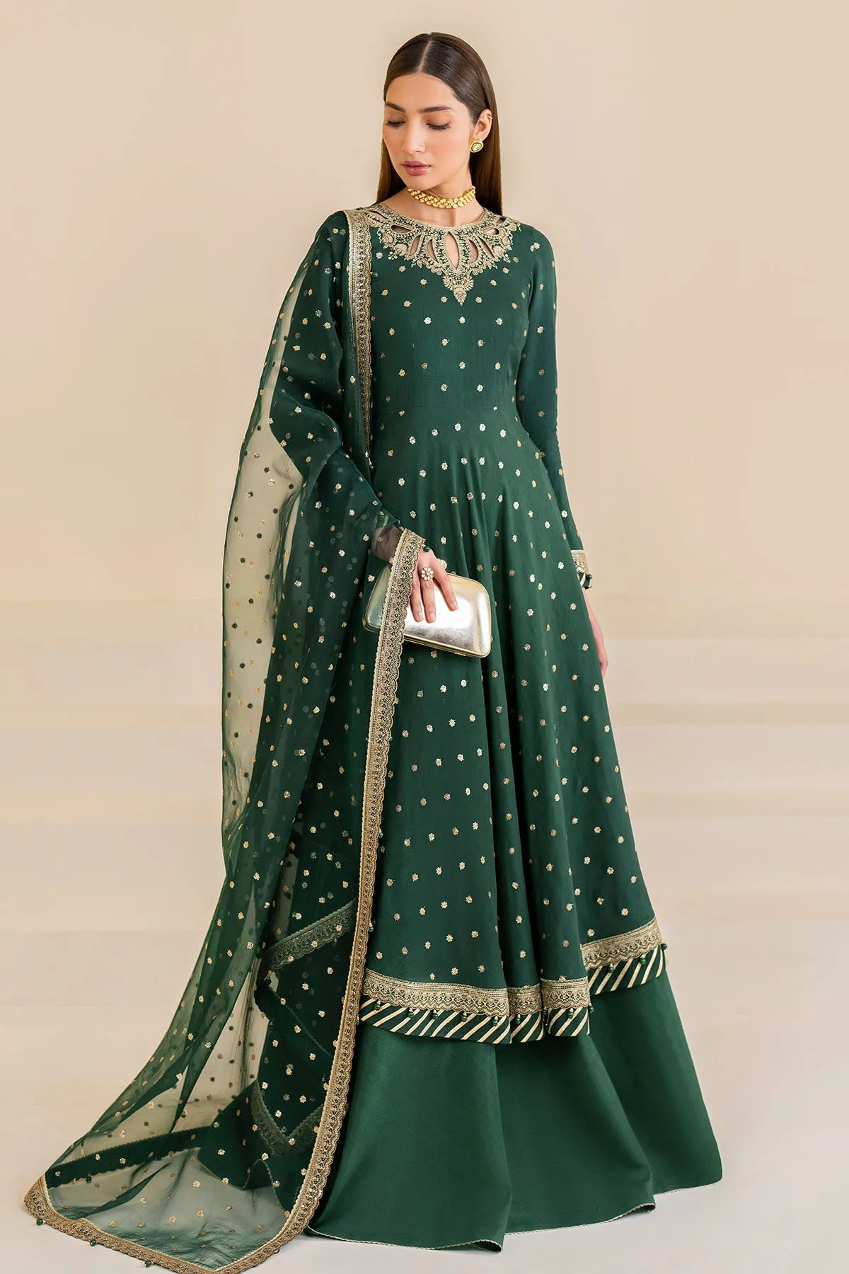 EMBROIDERED Raw Silk UR-7021