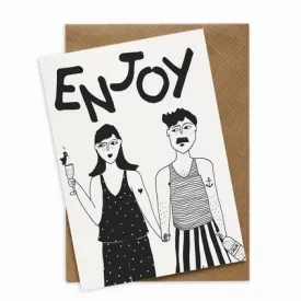 Enjoy Apero Couple Greeting Card