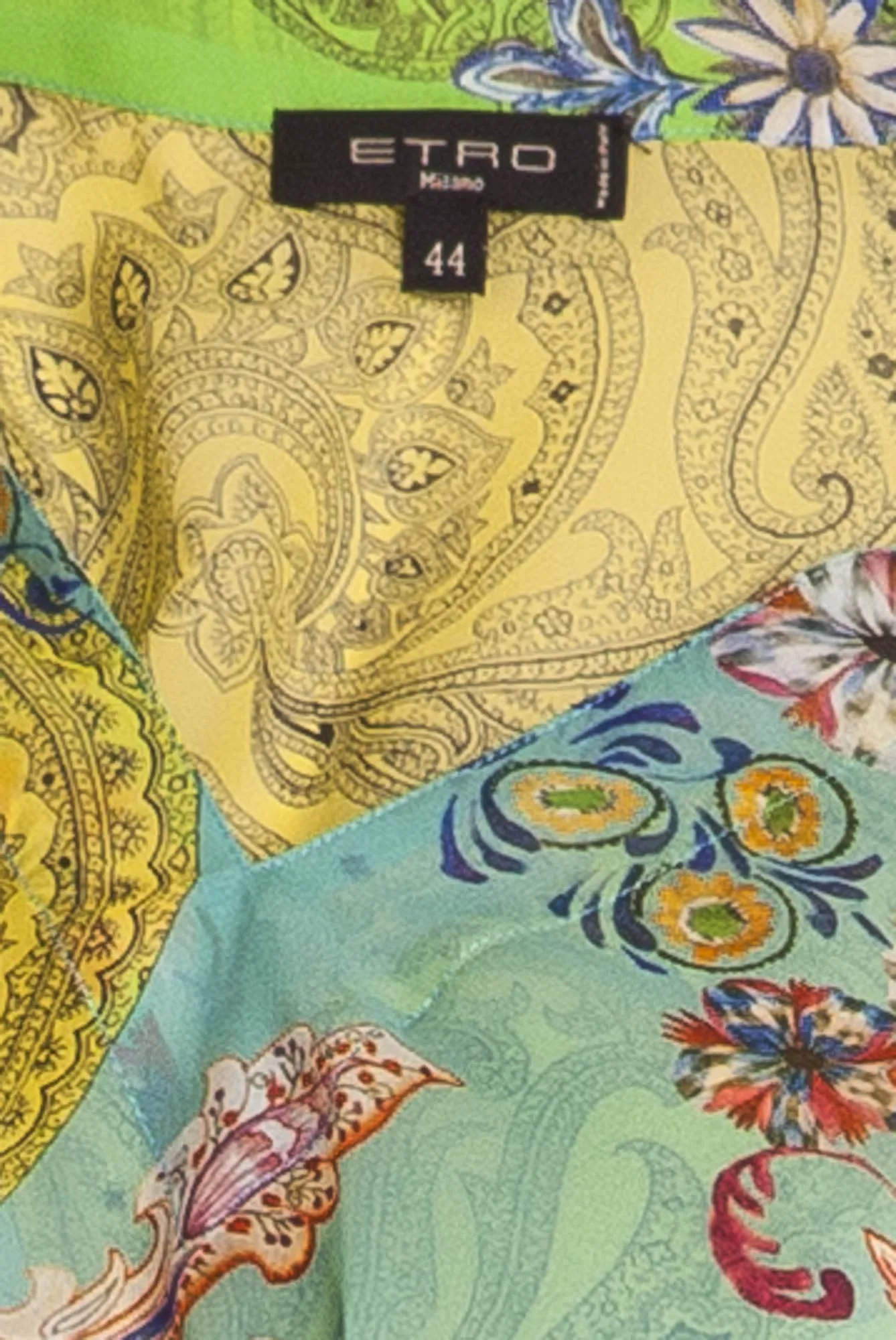 Etro - Purple, Green, Blue, Yellow Paisley Printed Silk-Georgette Kaftan - IT 44