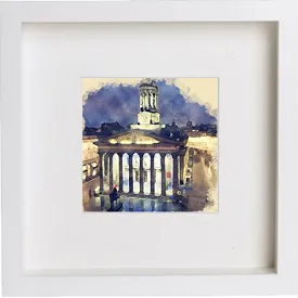 Glasgow Royal Exchange Square At Night Framed Art Artwork 0062