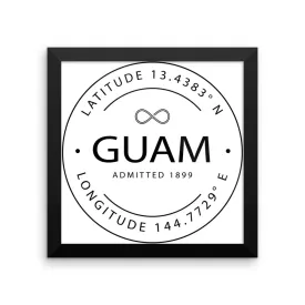 Guam - Framed Print - Latitude & Longitude