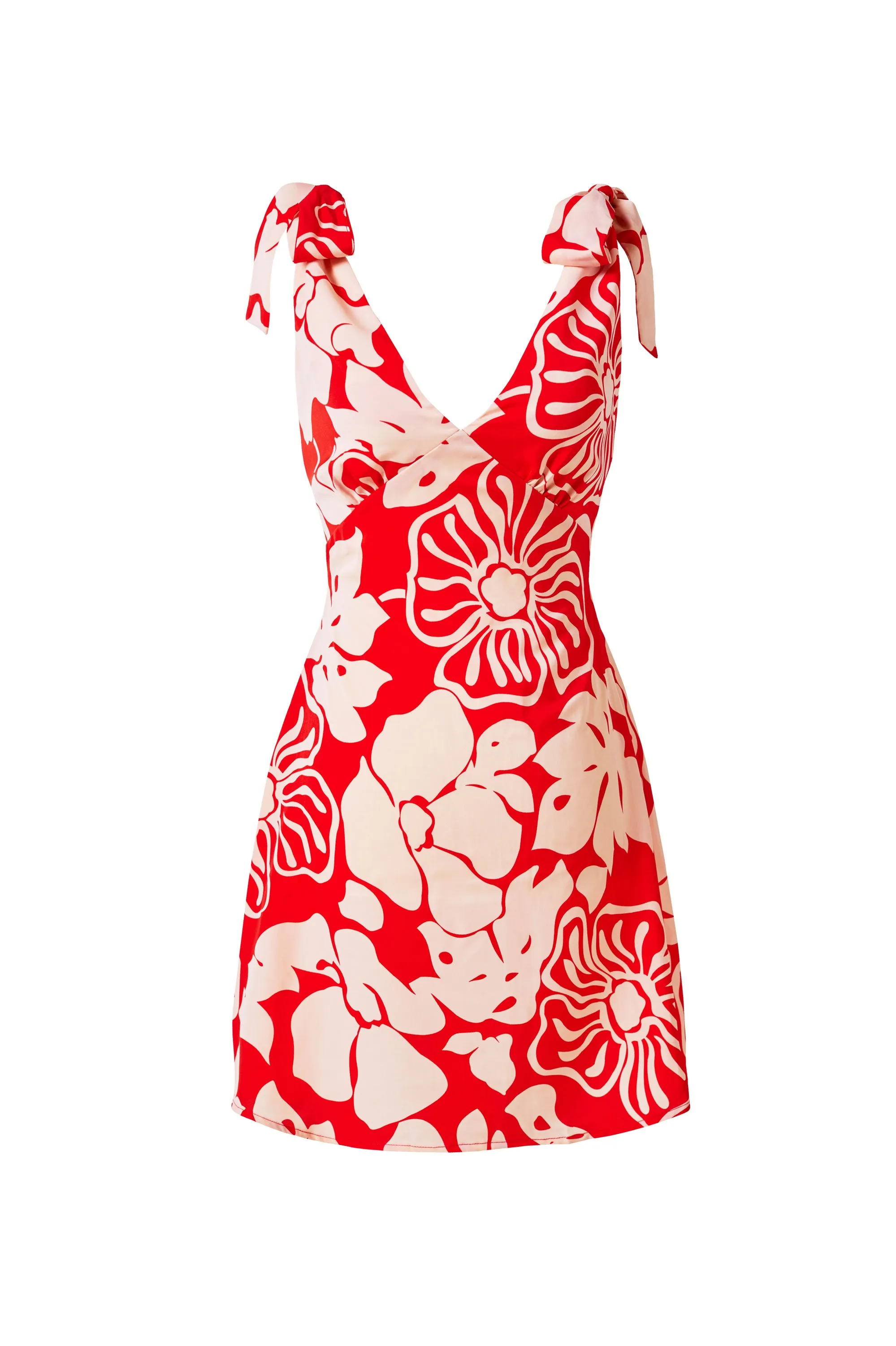 Gwendolyn Red Tropical Print Dress