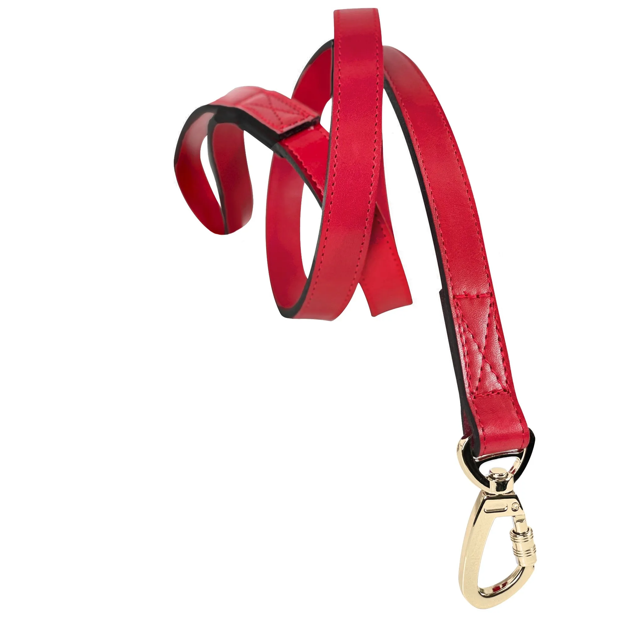 Hamilton Dog Leash in Ferrari Red & Gold