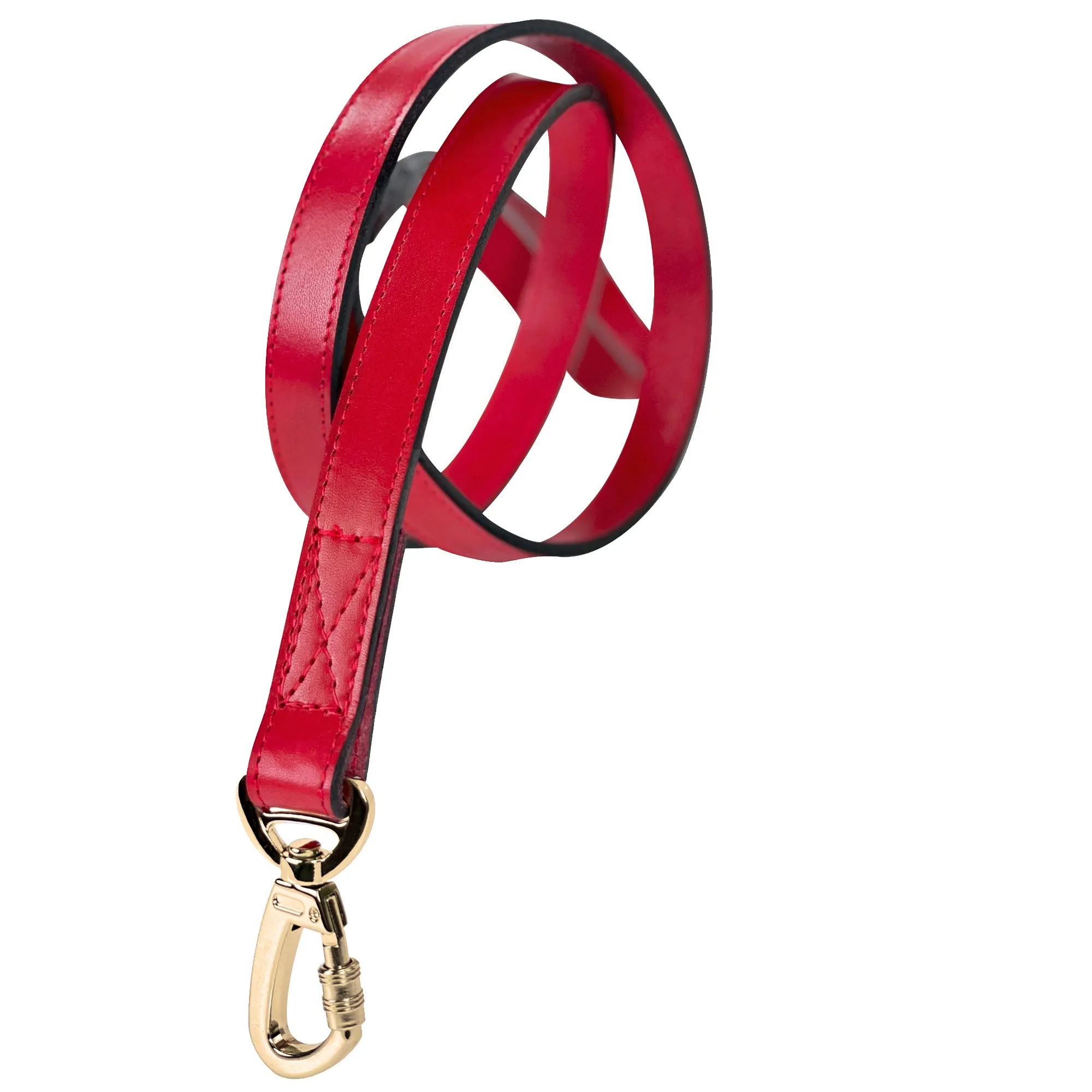 Hamilton Dog Leash in Ferrari Red & Gold