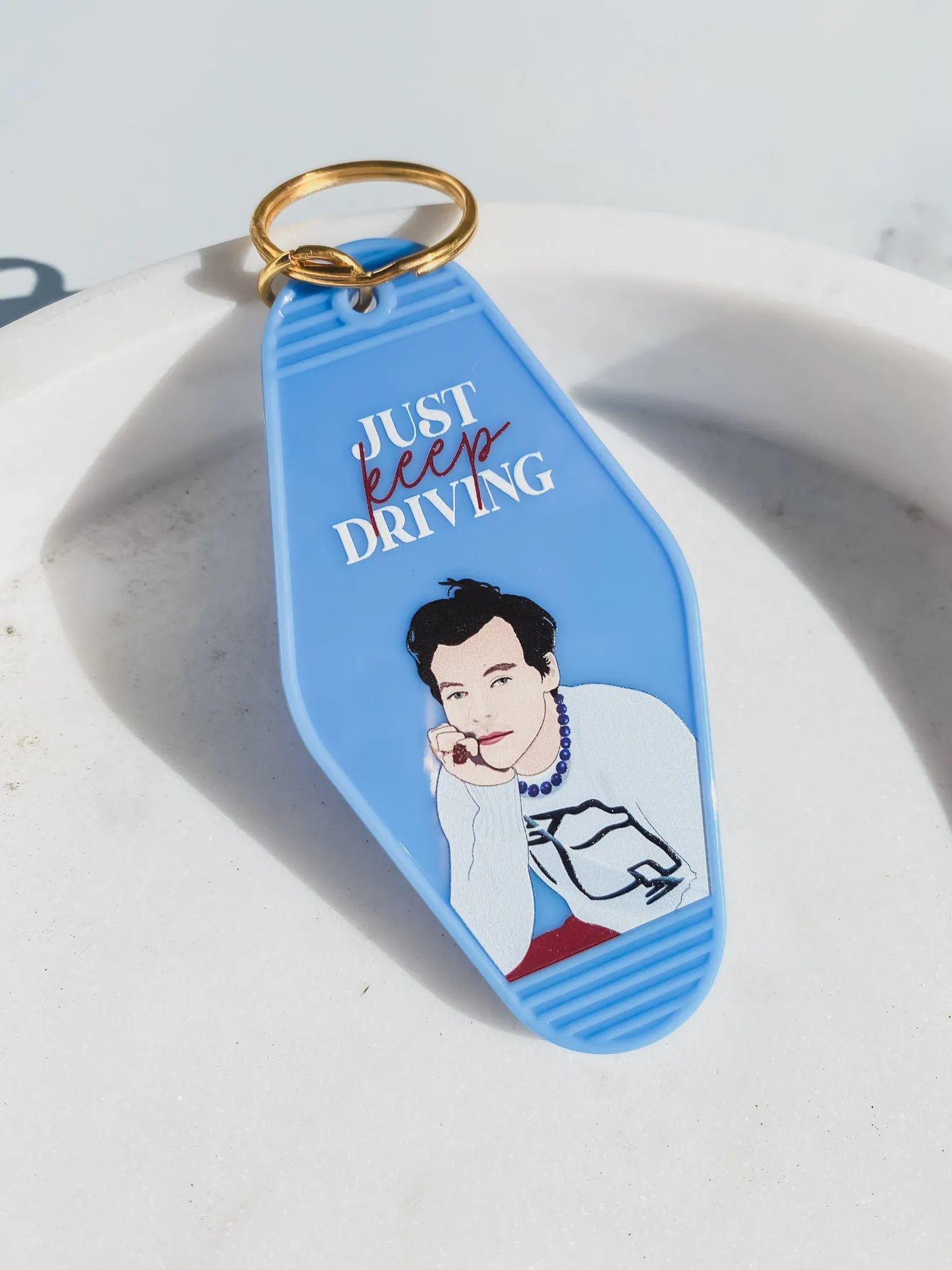 Harry Styles Keep Driving Keychain