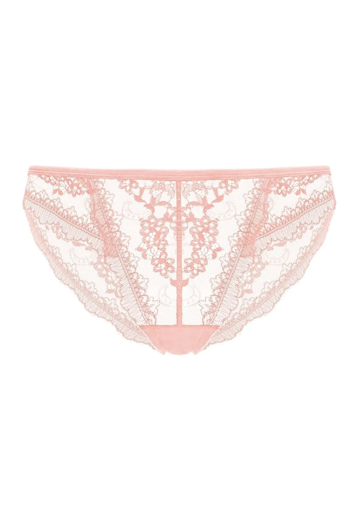 HSIA Floral Bridal Lace Back Pink Bikini Underwear