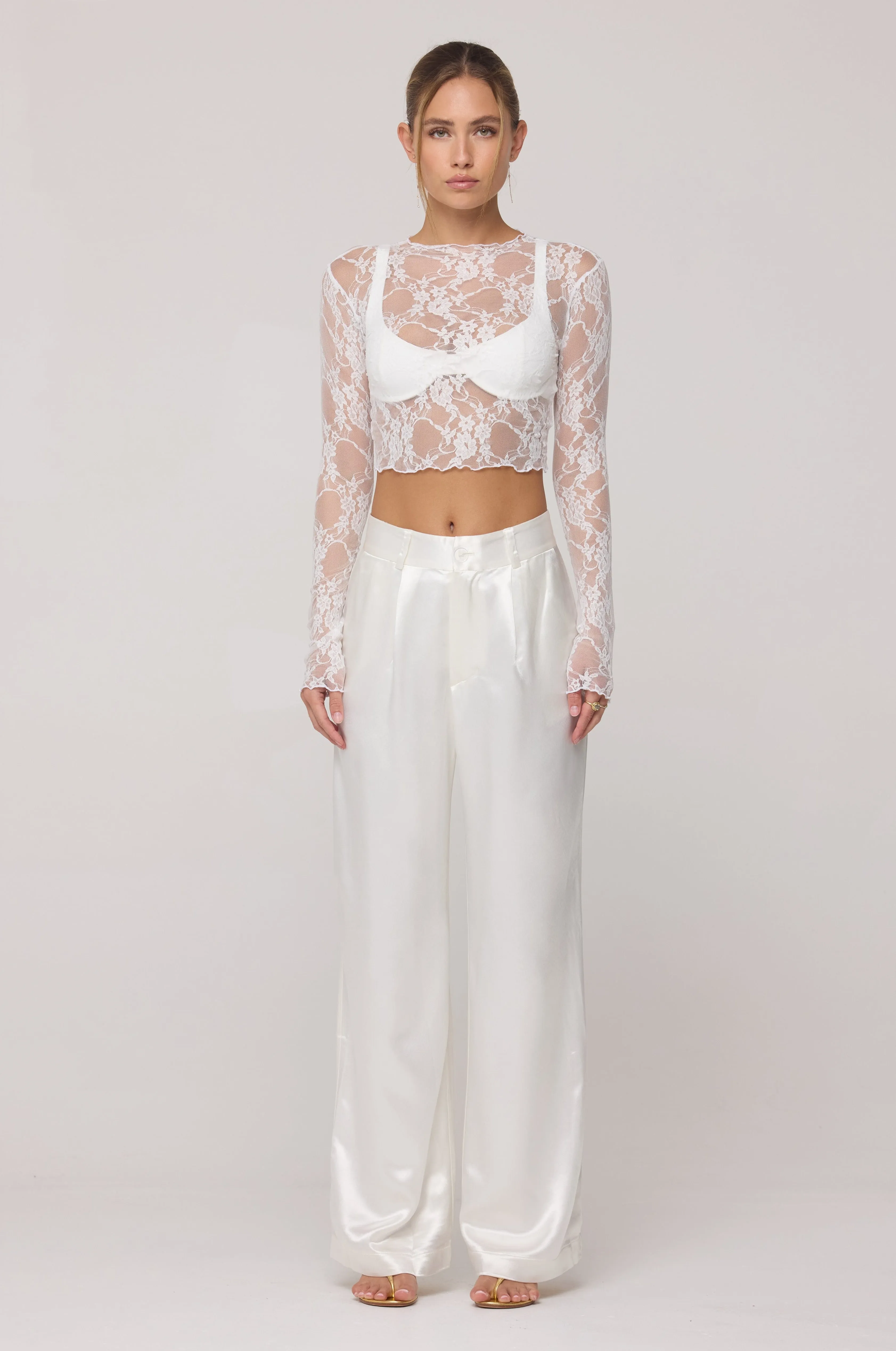 Ida Lace Top in White