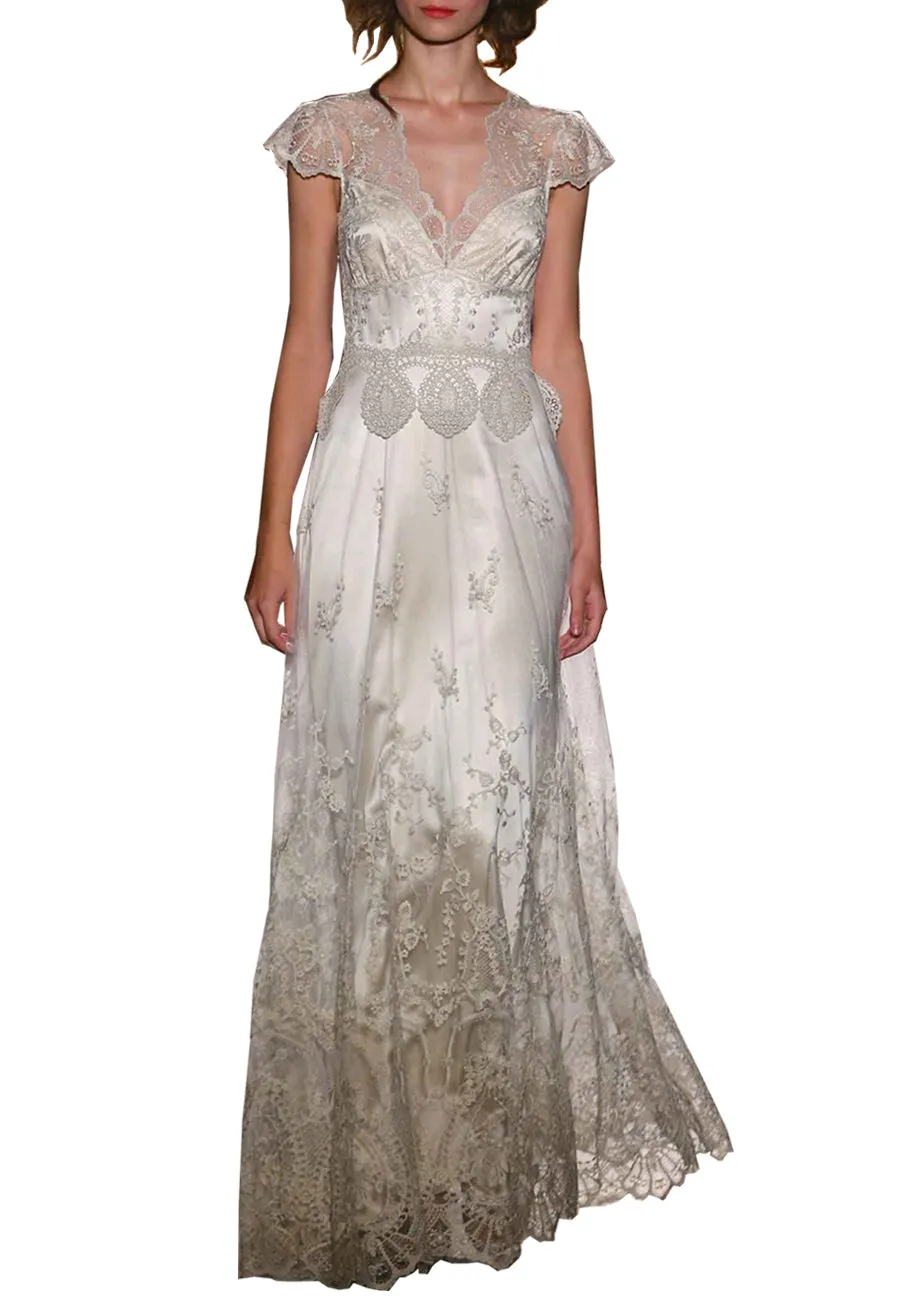 Ivory Cora Embroidered Wedding Gown