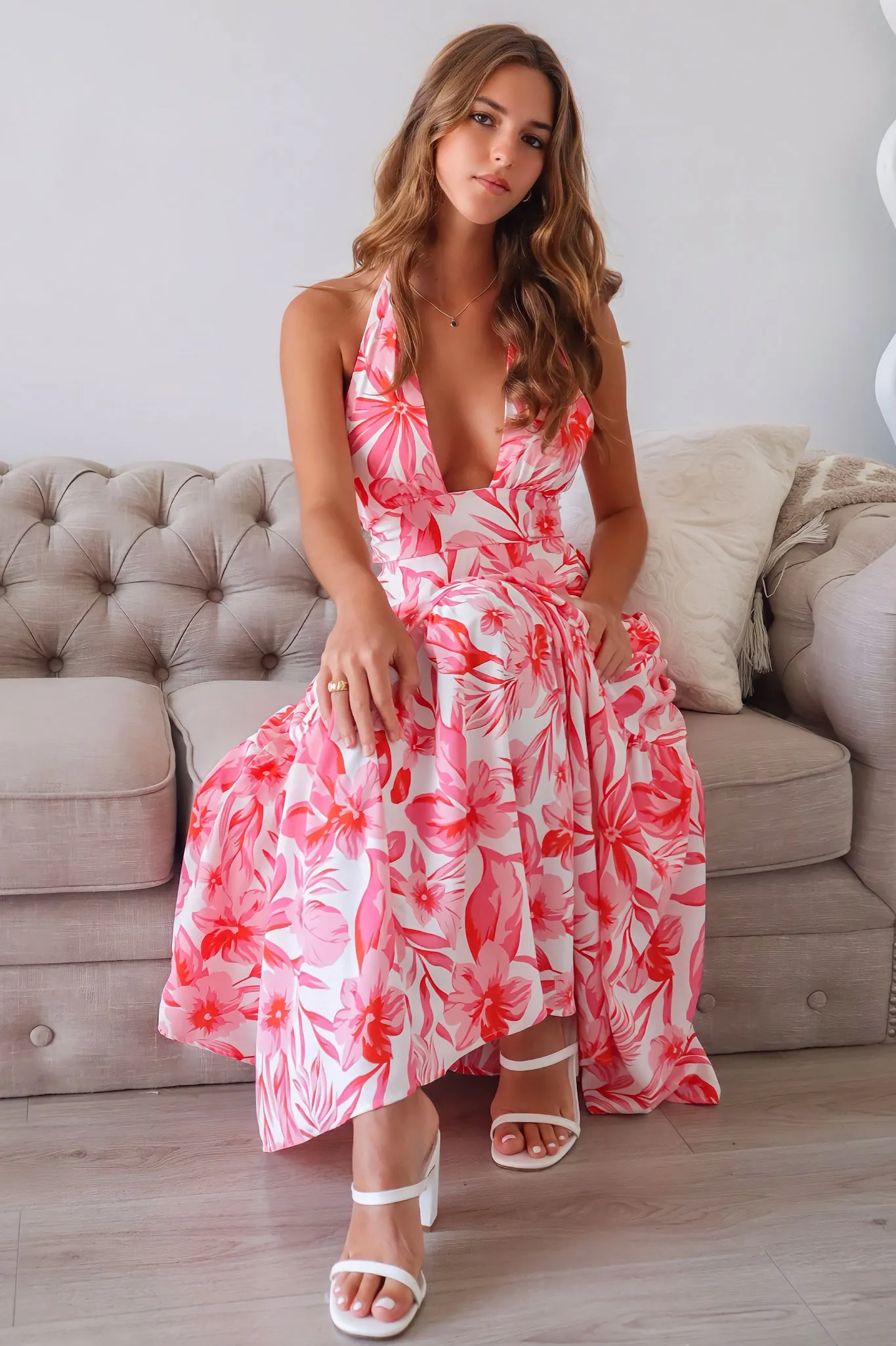 Kailani Maxi Dress - Pink Floral