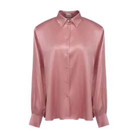 Long-Sleeved Silk Shirt