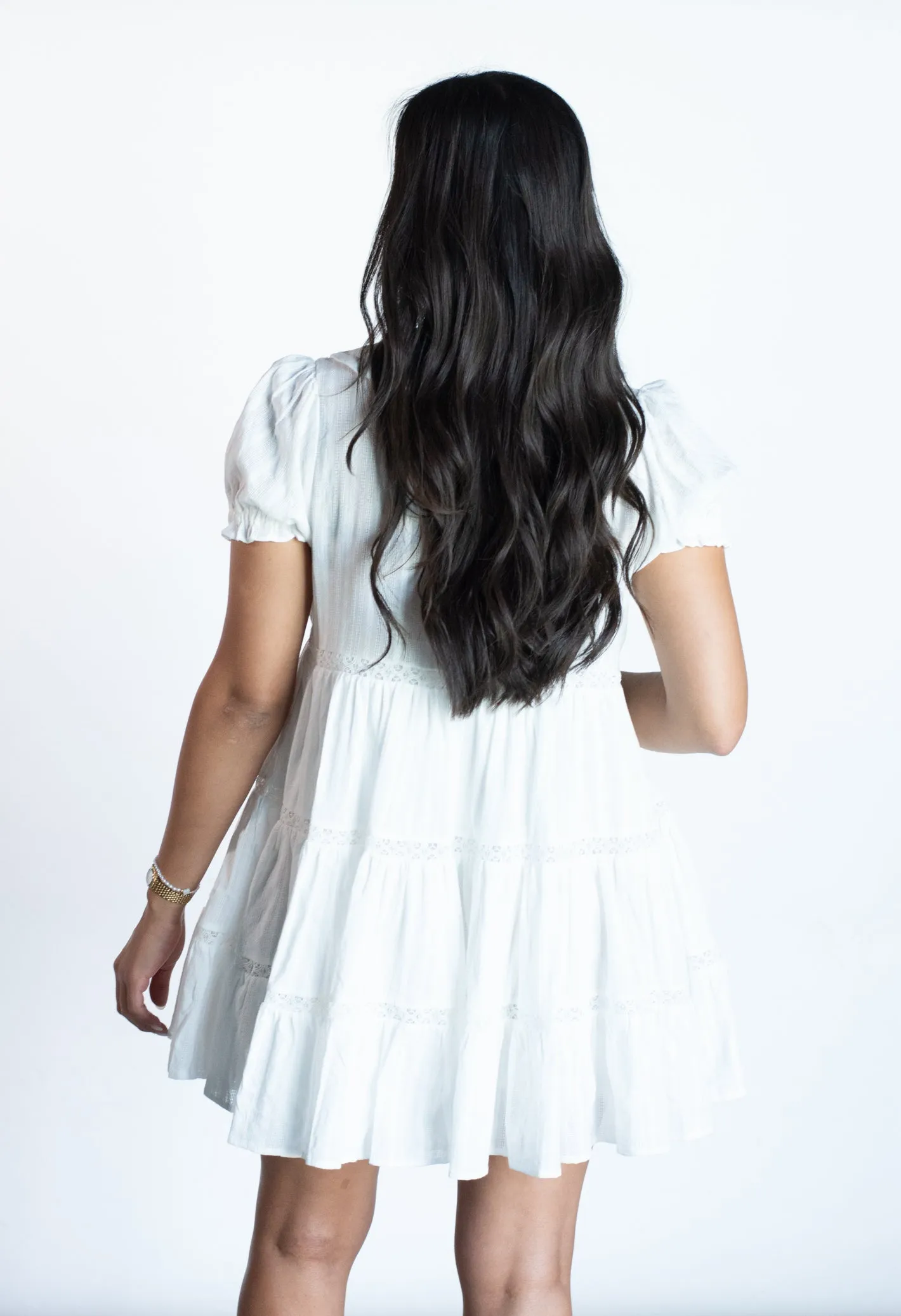 Love Grows Here White Collared Dress