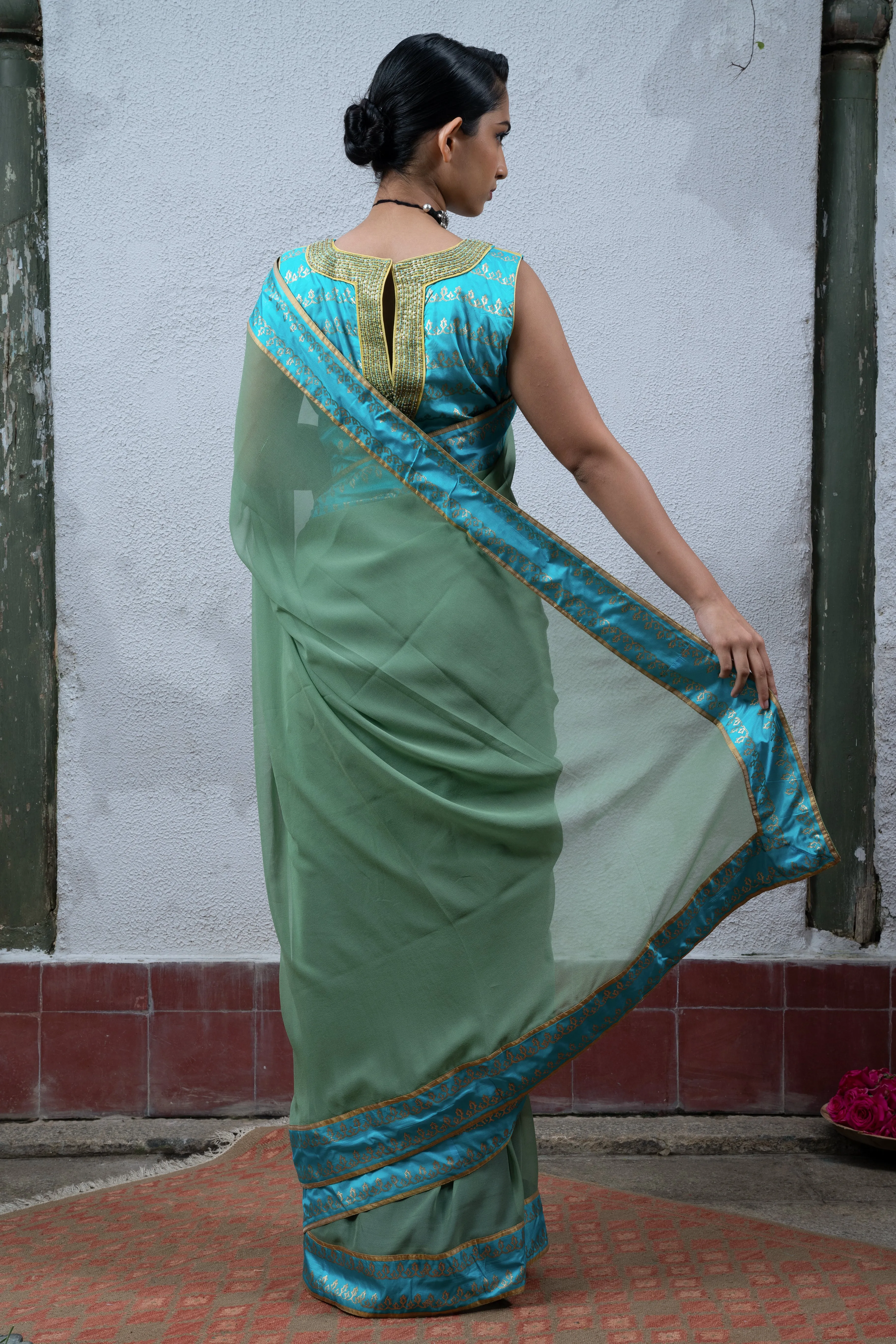 Mint Green Saree