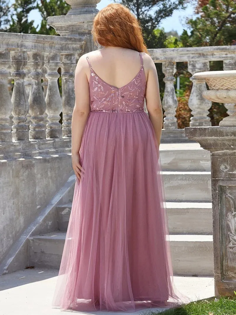 Plus Size Adorable A Line Floor Length Dress